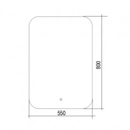 AZARIO зеркало Паллада 550*800 сенсор выкл
