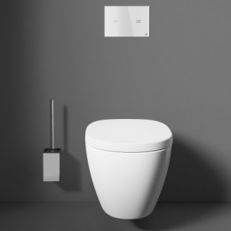 E2195AA IOM Square Туалетная щетка с держателем, для настенного монтажа, нержавеющая сталь, с крепежом