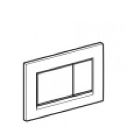 115.883.KJ.1 Sigma30 Смывная клавиша двойной смыв, белый/глянцевый хром