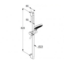 KLUDI DIVE душевой гарнитур xDive 3S 60 cm