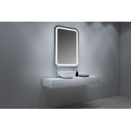 Стиль зеркало  500*800 с сенсором на подложке ОВАЛЬНОЕ