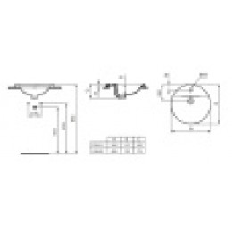 E504101 CONNECT Круглый встраиваемый на столешницу умывальник 38 см