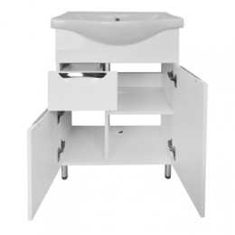 Комплект Тумба Стиль- 60/1 (600*840*450) с раковиной Basic 60 (7060) (2 места)