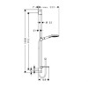 26621000 Raindance Select Душевой набор Raindance Select E 120 / Unica'S Puro 0,90 m
