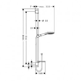 26621000 Raindance Select Душевой набор Raindance Select E 120 / Unica'S Puro 0,90 m