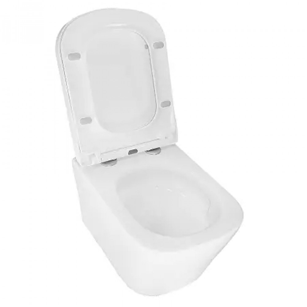 Vesper Унитаз подвесной с функцией торнадо, с сиденьем микролифт, дюропласт. 510*360*365mm (1 место)