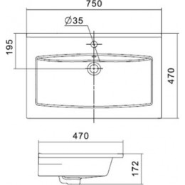 АКВАТОН Элина-75 Умывальник