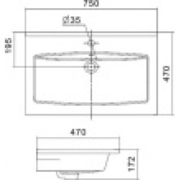 АКВАТОН Элина-75 Умывальник