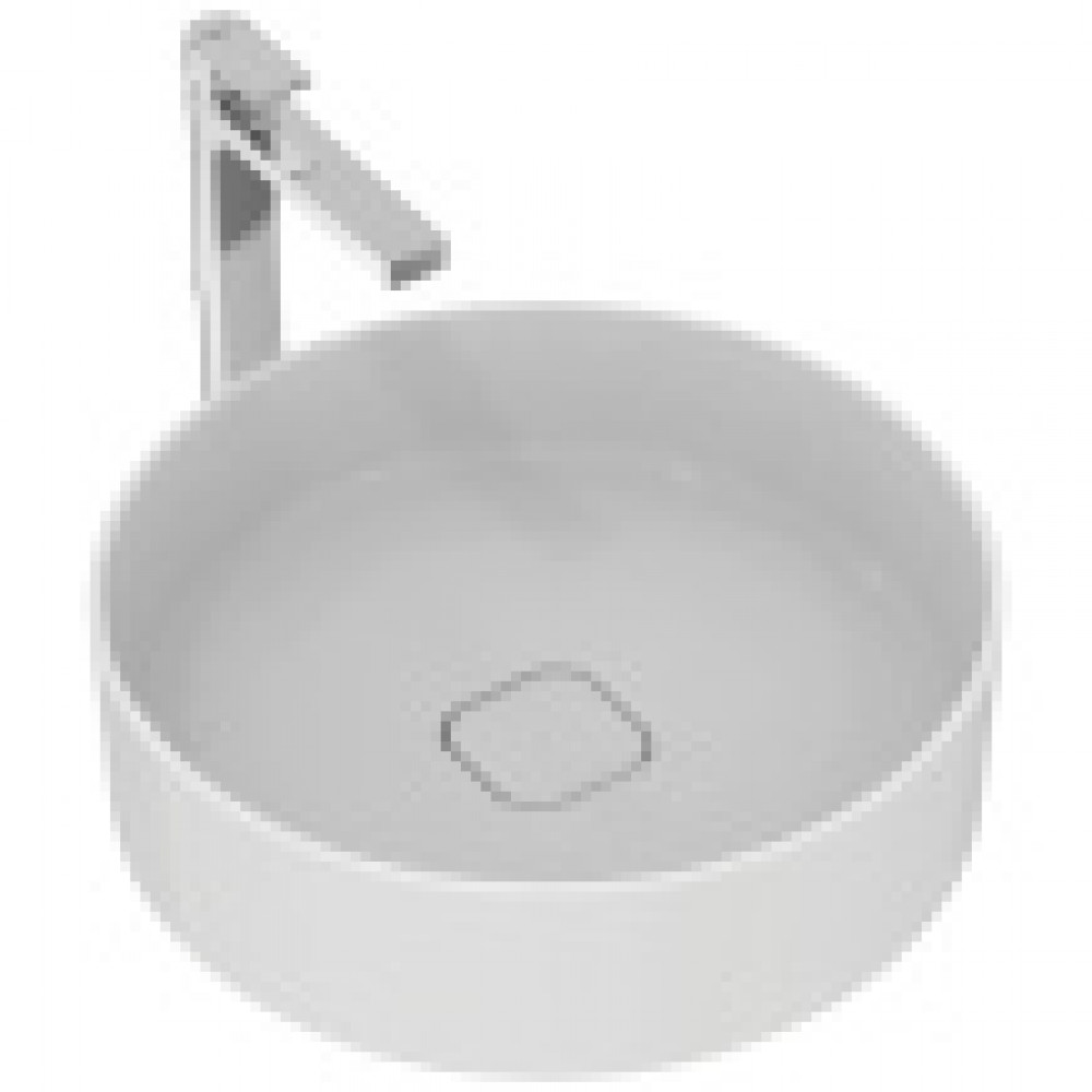 T295901 STRADA II Round Vessel Умывальник 45 см без отверстия под смеситель, для монтажа с мебелью, без отверстия перелива