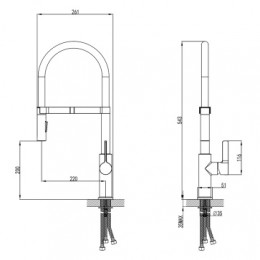 Смеситель для кухни с фильтром для воды, хром