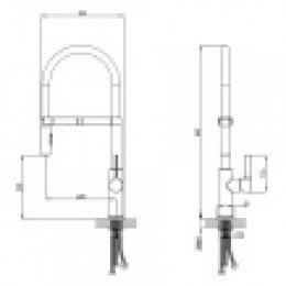 Смеситель для кухни с фильтром для воды, хром