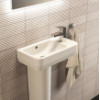 Ideal Standard i.life S раковина для рук 45x25 см, правая версия, с отверстием под смеситель, с отверстием перелива, с крепежом TT0299729, для монтажа