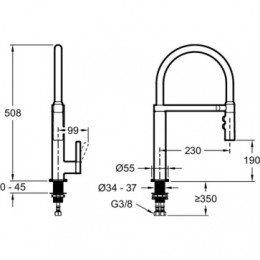 E23311-CP Raphaël Смеситель для кухни, хром