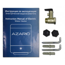 Водонагреватель электрический накопительного типа 50 литров. 1,5 кВт. Вертикальный. Модель AZ-50. AZARIO