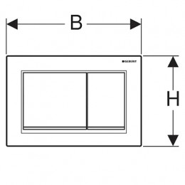 115.080.KJ.1 Omega30 Смывная клавиша двойной смыв, белый/глянцевый хром