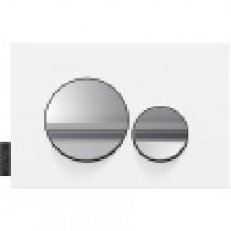 E20859-CP-MWH OUT OF COL Панель смыва круглый дизайн мат белый и глянц хром