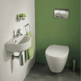 E791501 CONNECT Arc Умывальник 35 см, 1 отверстие под смеситель (справа), с отверстием перелива, для монтажа соло, без крепежа