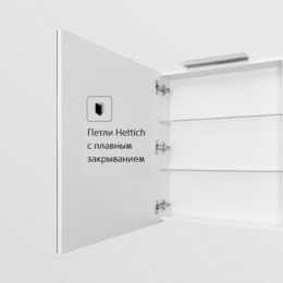 OLETA Шкаф зеркальный 600мм левый, белый глянец