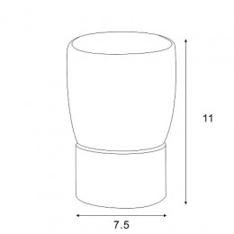 FORNY Стакан керамический настольный, хром