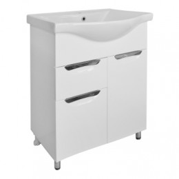 Комплект Тумба Стиль- 60/1 (600*840*450) с раковиной Basic 60 (7060) (2 места)