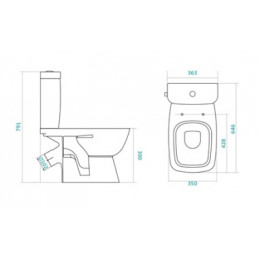 Унитаз-компакт "Нео Лайт" 2РА ДС МЕ