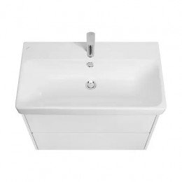 Сканди 80 Тумба Белый матовый/Белый глянец (БЕЗ УМЫВАЛЬНИКА Адриана-80)