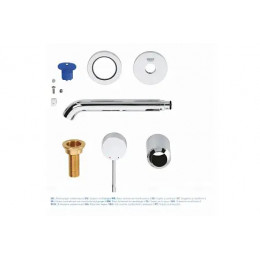 19408001 Essence Смеситель для раковины на два отверстия M-Size