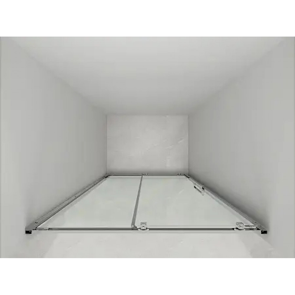 Дверь в нишу, раздвижная CS-AB03B-120 120x190, профиль черный матовый，6 мм прозрачное стекло