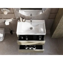 Ona Тумба под раковину 800, темный вяз 2 ящика (подходит раковина ZRU9307562,732799C000,73279A4000,732700C000 / 732700B000)