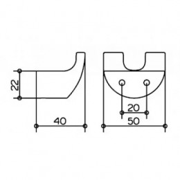 11613010000 Elegance NEW Крючок для халата двойной