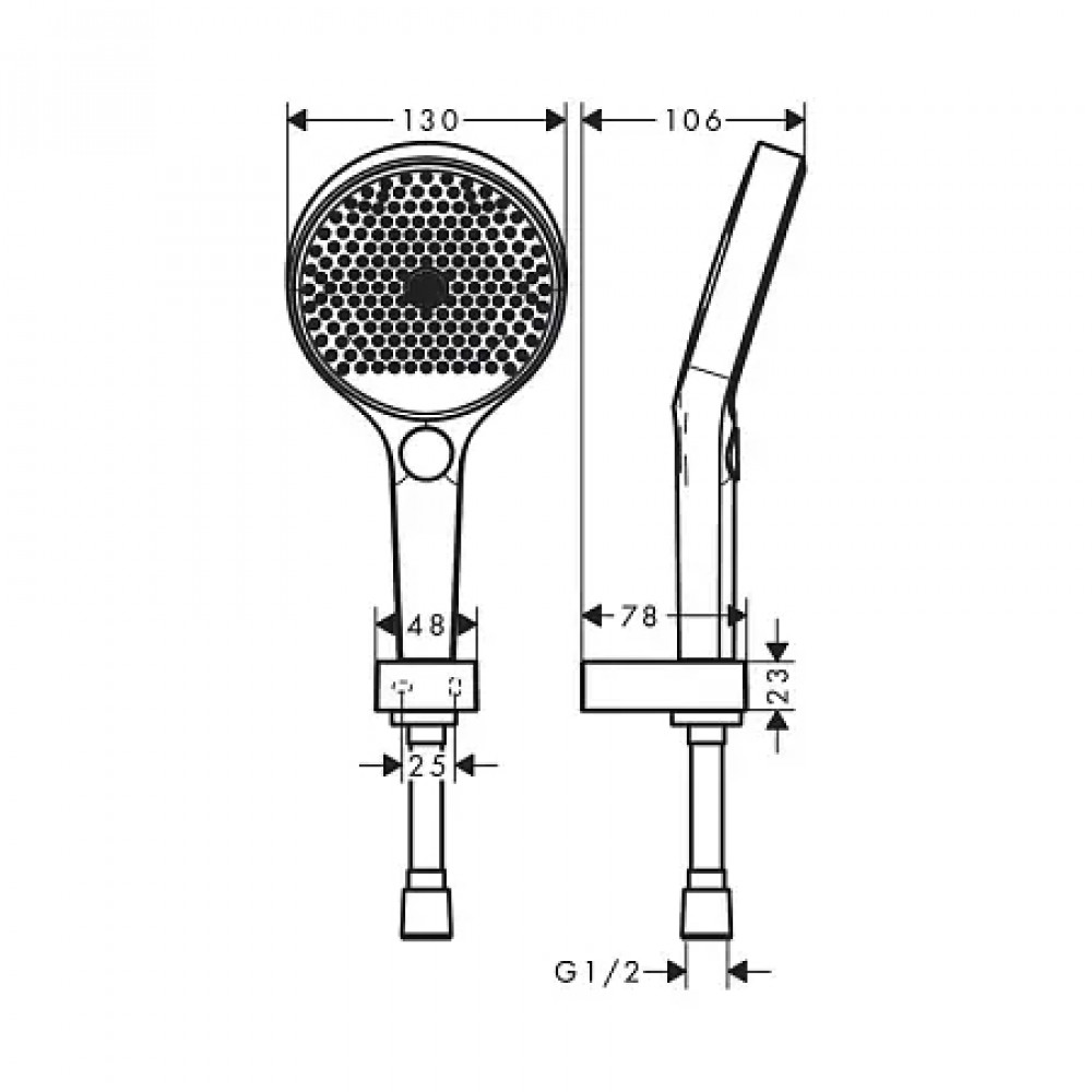 26851700 Rainfinity Держатель для душа set 130 3jet 160 cm