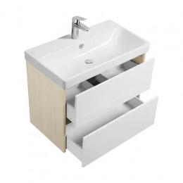 Сканди 80 Тумба Белый/Дуб Верона (БЕЗ УМЫВАЛЬНИКА Адриана-80)