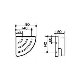 12757010000 Collection Moll Корзинка для губки угловая