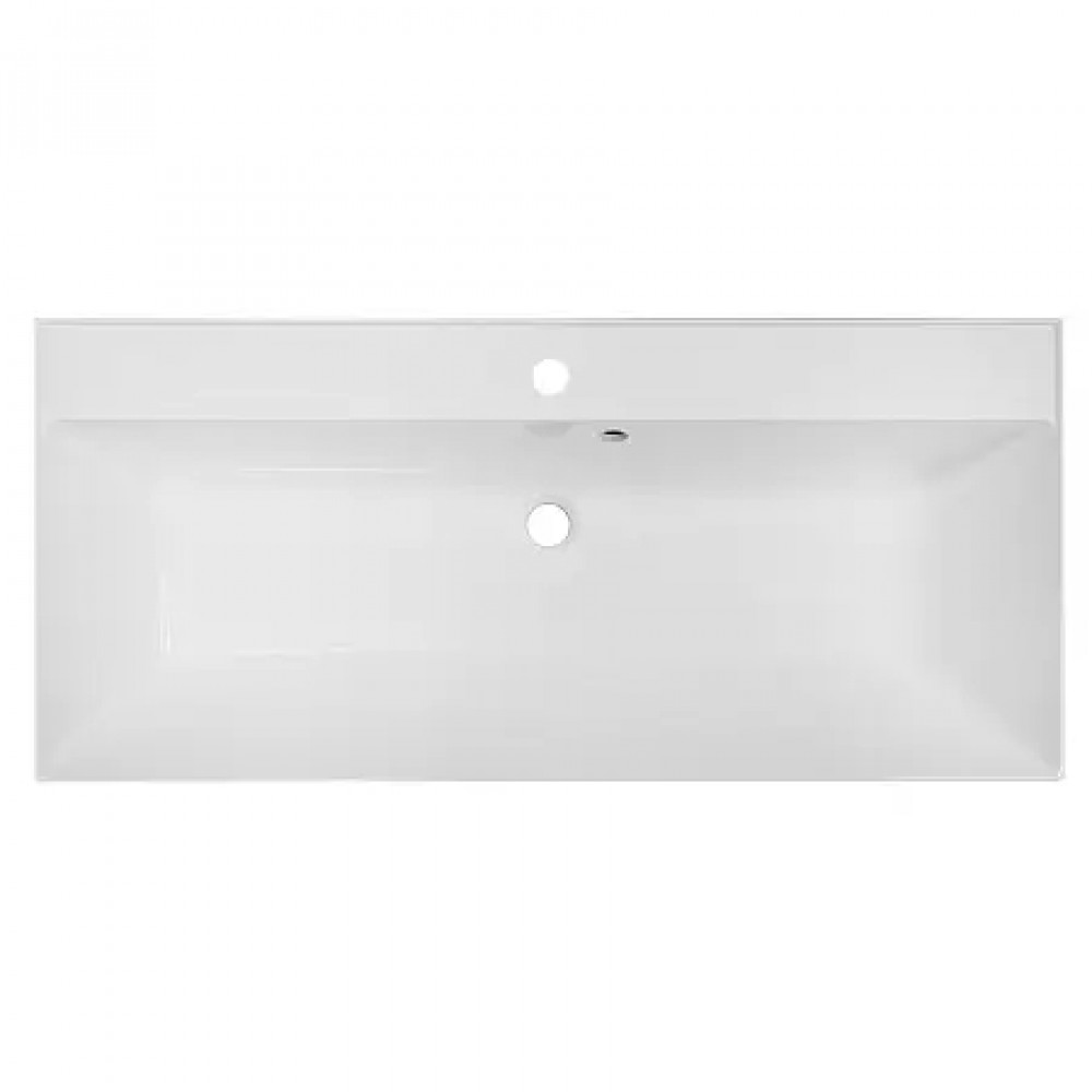 Комплект Тумба Belloni 100 БЕЛЫЙ МАТ подвесная с раковиной Астория 100