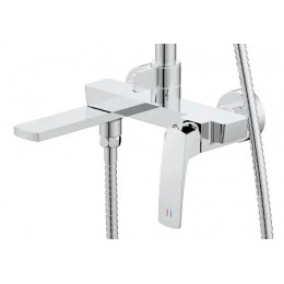 Conda Душевая система с квадратным тропическим душем, хром