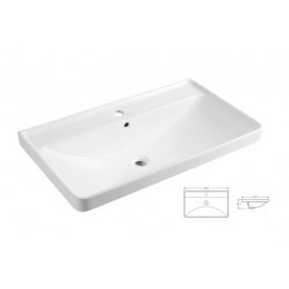 Комплект Тумба Ника 80 (800*560*475) подвесная с раковиной Monte 80