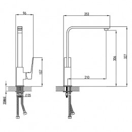 EDDIE Смеситель для кухни, хром