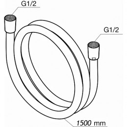 Шланг для душа ПВХ 1,5 м. AZARIO упаковка блистер