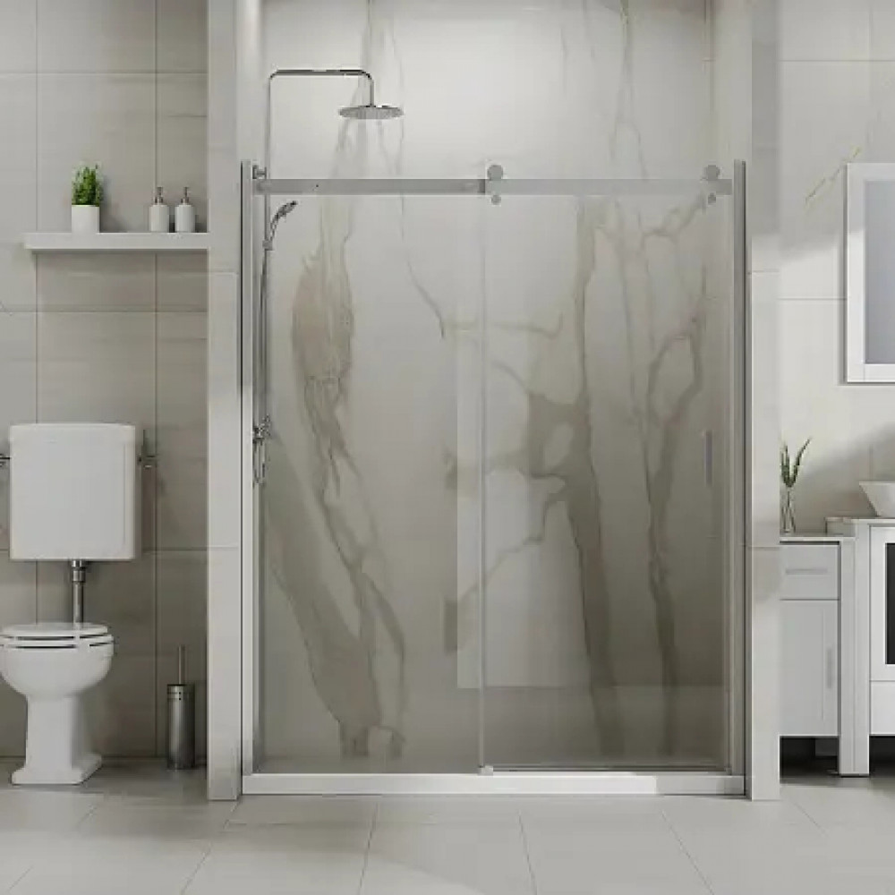 AZ-733-150-MGR-CL Душевое ограждение BERN DRO-150х195-MGR-CL, прозрачное стекло 6 мм, профиль матовый графит