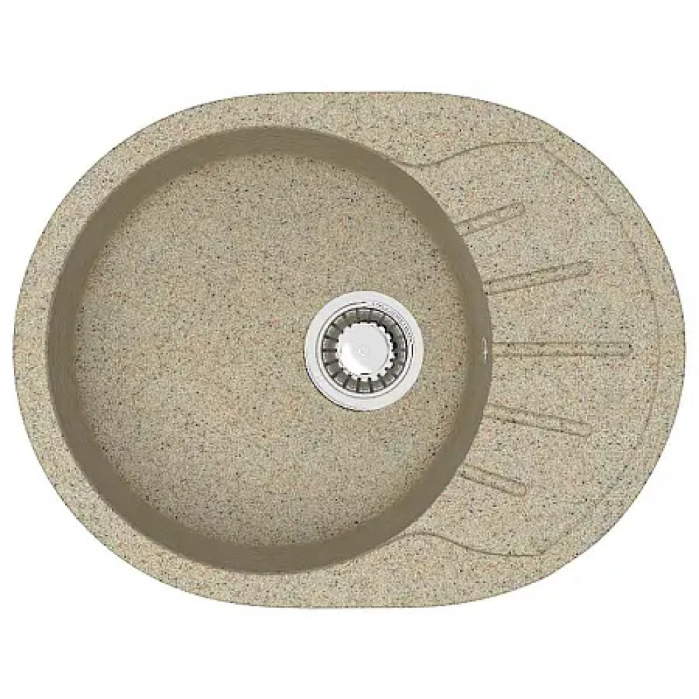 AZARIO кухонная мойка Light (575х440х215) Песочная (сифон + герметик)