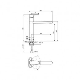 BC501AA CERAFINE O Смеситель для кухонной мойки