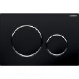 115.882.KM.1 Sigma20 Смывная клавиша, двойной смыв: черные, глянцевый хром