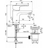 BC559AA CERAPLAN III SLIM Смеситель для умывальника с металлическим донным клапаном, система монтажа EASY-FIX (облегченный монтаж), гибкая подводка G3