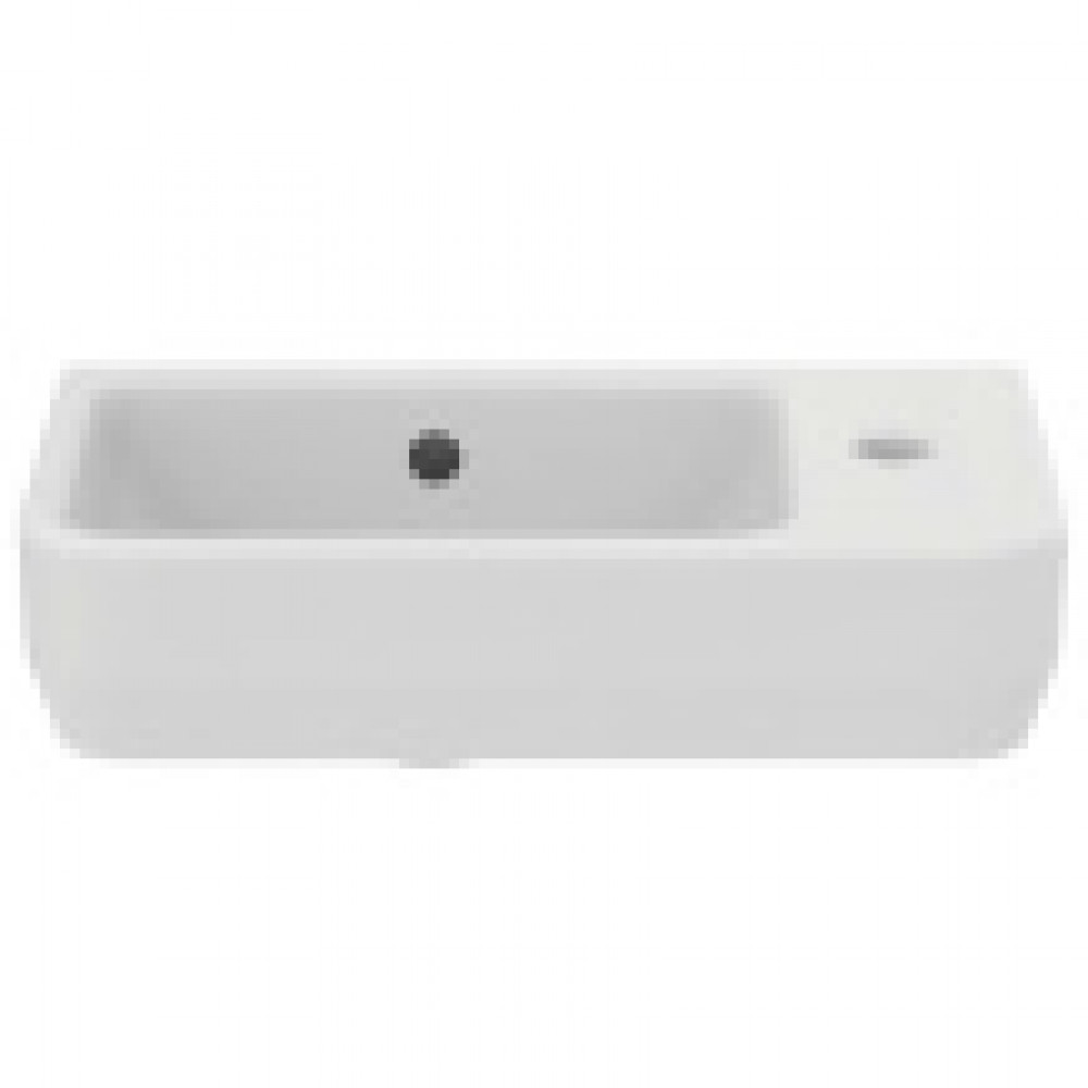 Ideal Standard i.life S раковина для рук 45x25 см, правая версия, с отверстием под смеситель, с отверстием перелива, с крепежом TT0299729, для монтажа