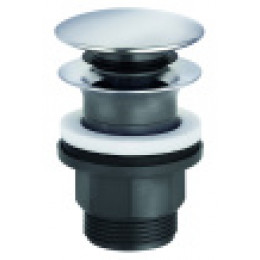 Закрывающийся сливной вентиль G 1 1/4 для раковин с отв.для перелива, (пластик)