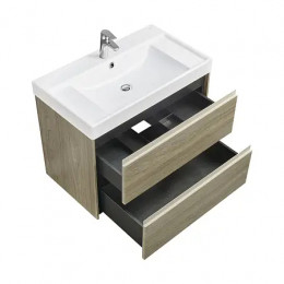 Ona Тумба под раковину 800, темный вяз 2 ящика (подходит раковина ZRU9307562,732799C000,73279A4000,732700C000 / 732700B000)