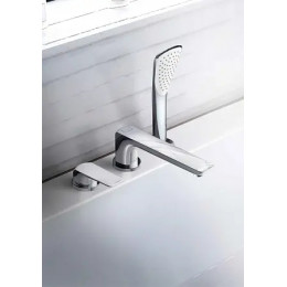 KLUDI AMEO Однорычажный смеситель для ванны и душа на 3 отверстия с изливом, арт. 414470575