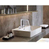 32515670 Metropol Смеситель для раковины 160, на 3 отверстия, с рычаговыми рукоятками, со сливным клапаном Push-Open черный матовый