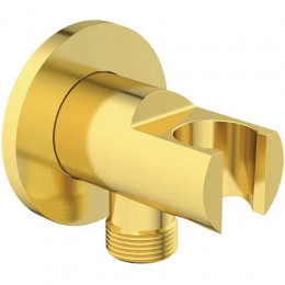 BC807A2 IDEALRAIN Держатель с подключением душевой лейки 1/2", цилиндрический дизайн, металлический с пластиковым вкладышем, с обратным клапаном