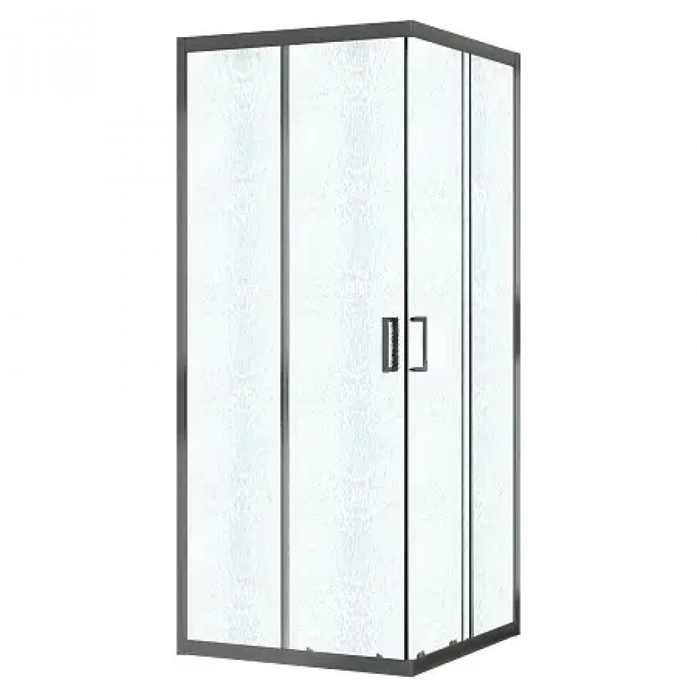 AZ-R06-100-MGR-CHC Душевое ограждение PARIS SQP-100х100х195-MGR-CHC, стекло шиншила  5 мм, профиль матовый графит